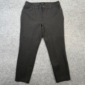 Talbots Pants Womens 6P Charcoal Gray Slim Leg Ponte Knit EUC Career Stretch
